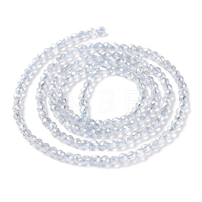 Transparent Electroplate Glass Beads Strands GLAA-H021-01A-PL03-1