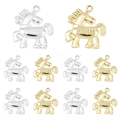 10Pcs 2 Colors Alloy Pendants ENAM-YW0008-71-1