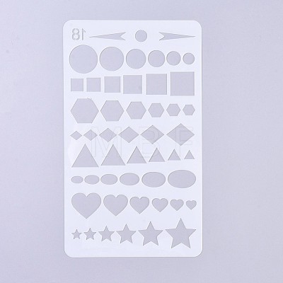 Plastic Reusable Drawing Painting Stencils Templates DIY-G027-G18-1