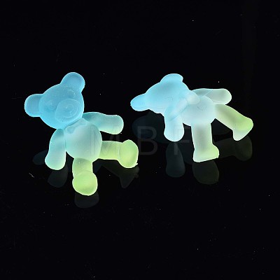 1-Hole Transparent Spray Painted Acrylic Buttons BUTT-N020-001-B01-1