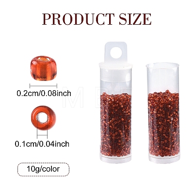 10G Glass Seed Beads SEED-YW0003-11A-1