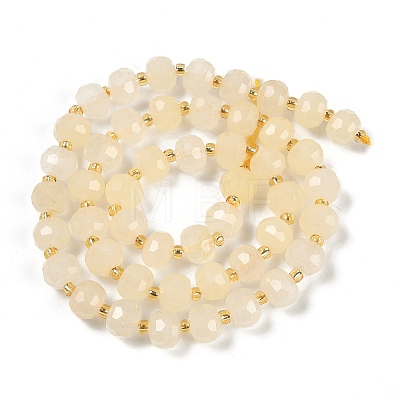 Natural Dyed White Jade Beads Strands G-H057-A20-02-1