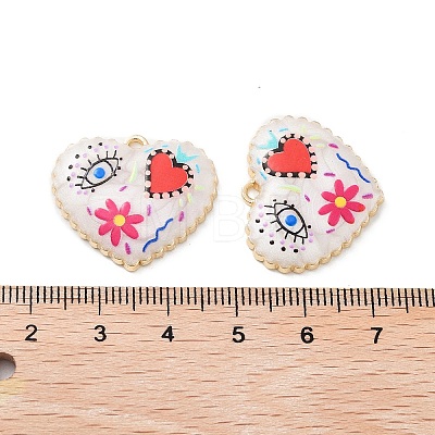 Rack Plating Alloy Enamel Pendants FIND-C050-13G-03-1