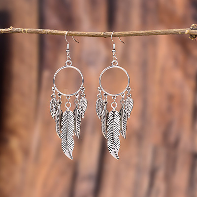 Zinc Alloy Dangle Earrings for Women WG349F2-01-1