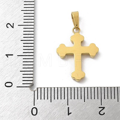 Ion Plating(IP) 304 Stainless Steel Micro Pave Cubic Zirconia Pendants STAS-Z107-08G-11-1