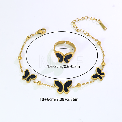 Women's Stainless Steel Bracelets & Rings NS6611-1