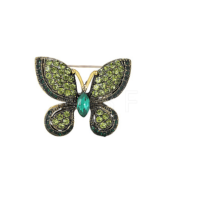 Delicate Rhinestone Butterfly Brooch PW-WGEF749-02-1