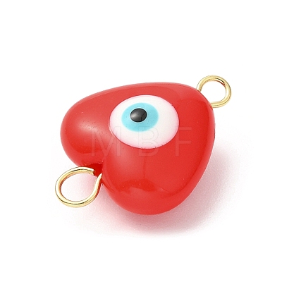 Evil Eye Resin Connector Charms PALLOY-JF02126-01-1