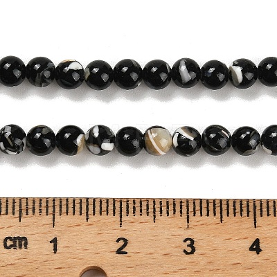 Assembled Synthetic Stone and Trochus Shell Beads Strands G-B128-08A-04-1