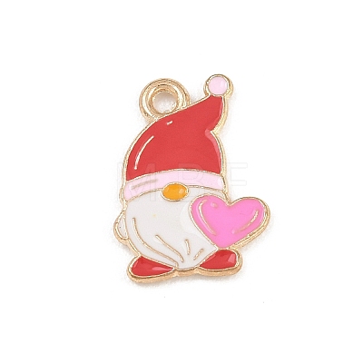 Valentine's Day Alloy Enamel Pendants ENAM-I084-01KCG-04-1