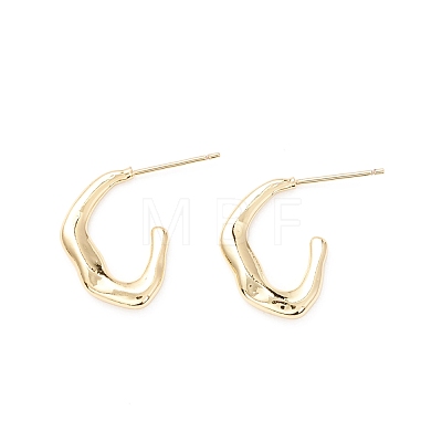 Twist Shape Stud Earrings EJEW-A064-06G-RS-1