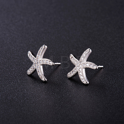 SHEGRACE Delicate Rhodium Plated 925 Sterling Silver Ear Studs JE168A-1