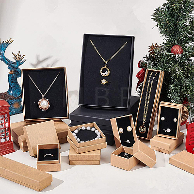 Kraft Paper Cardboard Jewelry Set Box CBOX-BC0001-11-1