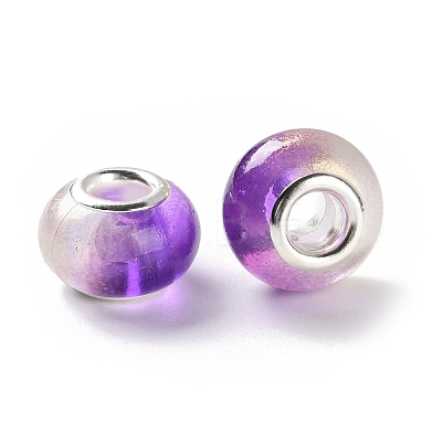 Two Tone Resin European Beads RESI-M001-02G-1