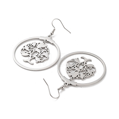 304 Stainless Steel Dangle Earrings EJEW-P271-04P-1