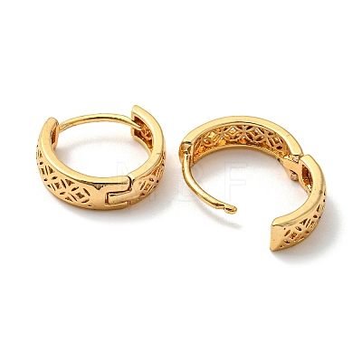 Brass Hollow Hoop Earrings EJEW-M236-01E-G-1