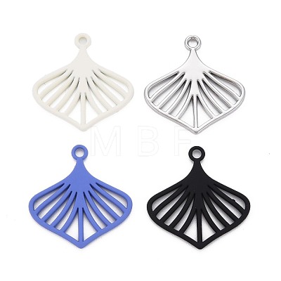 Rack Plating Spray Painted Alloy Pendants PALLOY-S132-275-NR-1