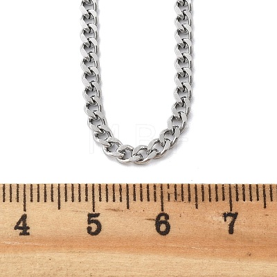 Non-Tarnish 304 Stainless Steel Curb Chain Necklaces NJEW-H492-01P-1