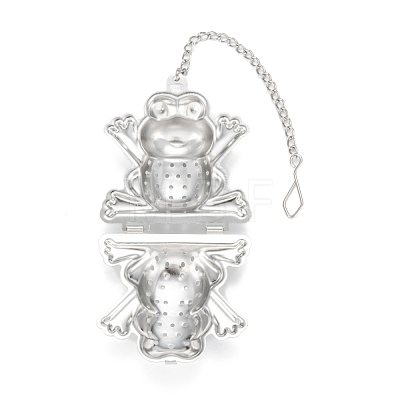 Frog Shape Tea Infuser AJEW-P091-05P-1