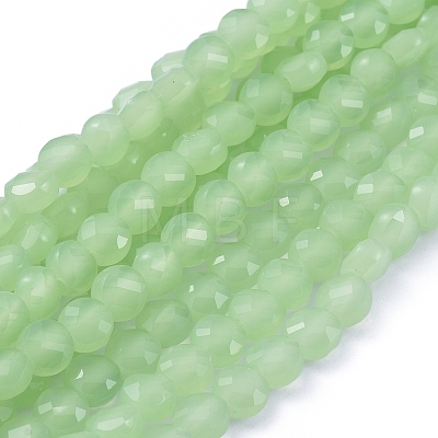 Imitation Jade Glass Beads Strands EGLA-J149-C-6mm-NC05-1