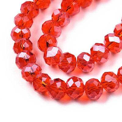 Electroplate Glass Beads Strands EGLA-A034-T1mm-A27-1