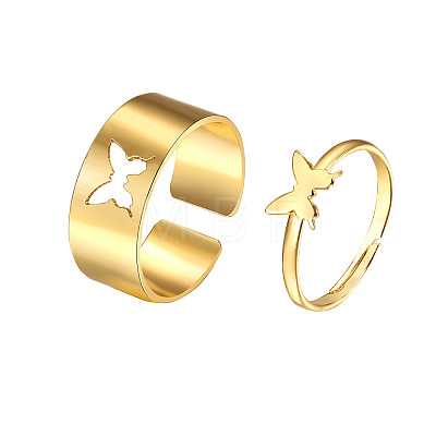 2Pcs Alloy Finger Rings Sets WG95AE9-01-1