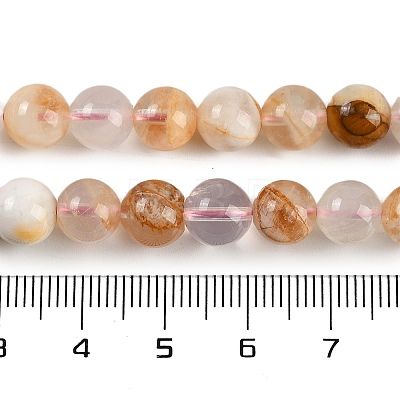 Natural Cherry Blossom Agate Beads Strands G-H062-A02-02-1