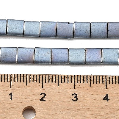 Electroplated Frosted Non-magnetic Synthetic Hematite Beads Strands G-G089-B01-10-1