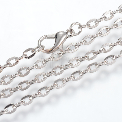 Iron Cable Chains Necklace Making X-MAK-R013-45cm-P-1