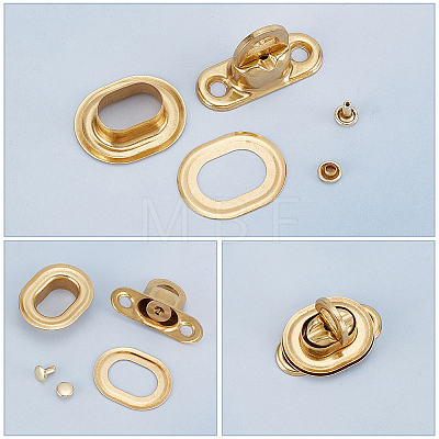 WADORN 10 Sets Brass Purse Twist Lock FIND-WR0009-82G-1
