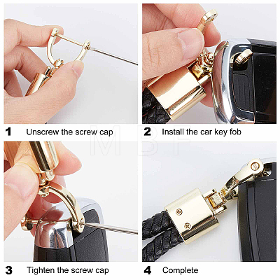 3 Sets 3 Colors Microfiber Leather Keychain KEYC-GA0001-11-1