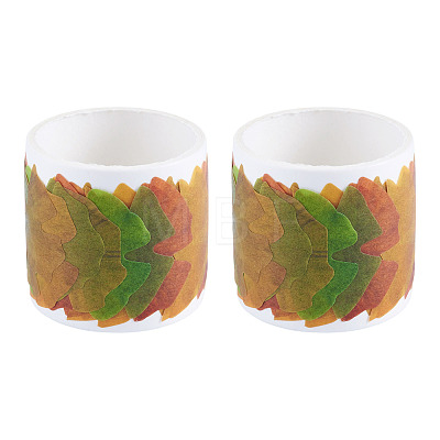 Autumn Leaf Paper Tape Stickers for Card Making DIY-TAC0032-23B-1