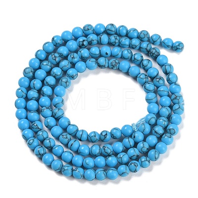 Synthetic Turquoise Beads Strands G-U004-02J-1