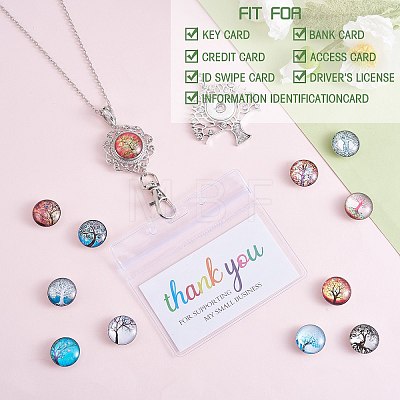 DIY Interchangable Pendant ID Card Holder Necklace Making Kit DIY-SZ0009-80A-1