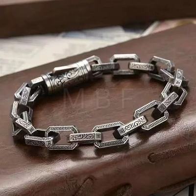 Brass Rectangle Link Chain Bracelets for Men FS-WG04BA2-02-1