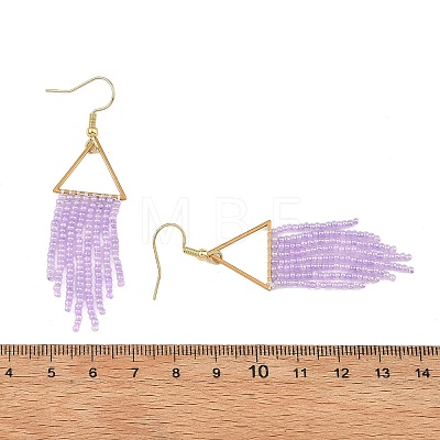 Glass Beaded Dangle Earrings EJEW-MZ00749-01-1