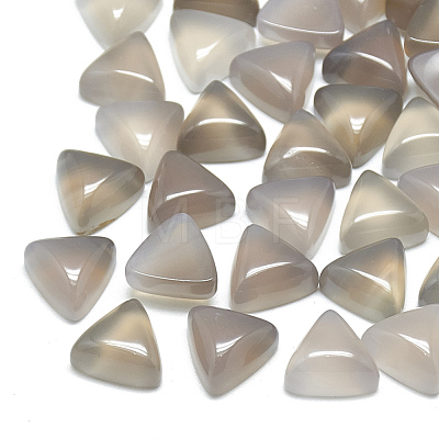 Natural Grey Agate  Cabochons G-T025-10x10mm-19-1