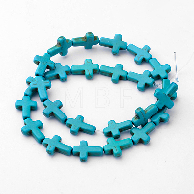 Synthetic Turquoise Beads Strands X-TURQ-G112-12x16mm-01-1