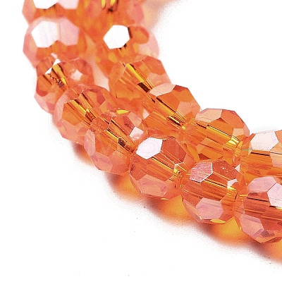 Electroplate Transparent Glass Beads Strands EGLA-A035-T4mm-A05-1