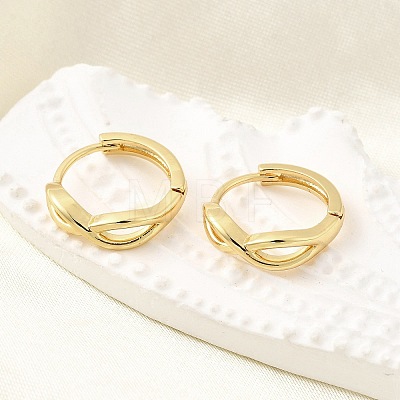 Infinity Brass Hoop Earrings for Women EJEW-U068-01G-1