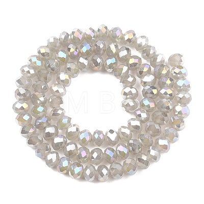 Electroplate Glass Beads Strands EGLA-A034-J6mm-B09-1