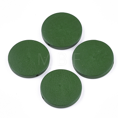 Painted Natural Wood Beads WOOD-S049-02A-04-1