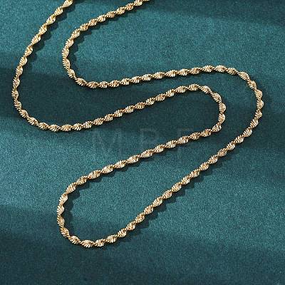 Brass Singapore Chains Necklace for Women X-NJEW-P265-27G-1