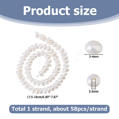 1 Strand Natural Keshi Pearl Cultured Freshwater Pearl Beads Strands PEAR-HS0001-26D-1