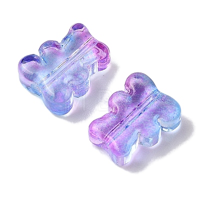 Transparent Spray Paint Glass Beads GLAA-Z011-08-1