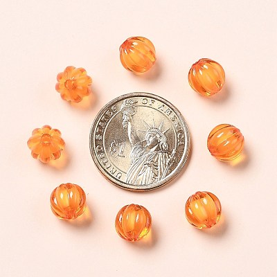 Autumn Theme Transparent Acrylic Beads TACR-S089-10mm-11-1