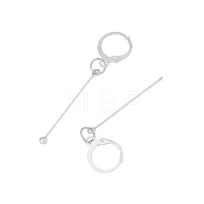 Brass Leverback Earring Findings EJEW-TAC00034-1