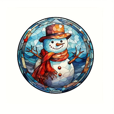 Christmas Snowman Window Hanging Ornaments PW-WG229F9-01-1