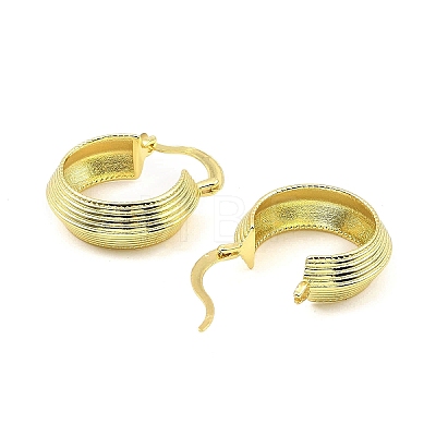Rack Plating Brass Thick Hoop Earrings KK-B077-18G-1
