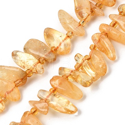 Heated Natural Citrine Beads Strands LS-GG-CBADF20-A10-1